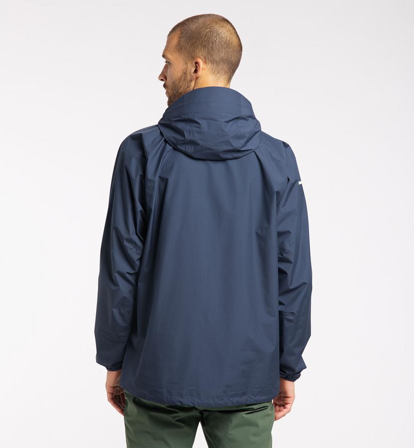 Haglöfs Mens L.I.M Waterproof Jacket Dark Blue New Zealand 26409XTZY